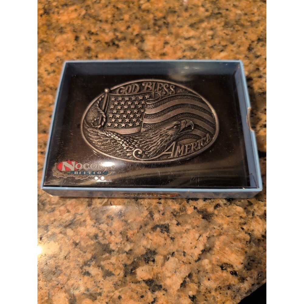 Brand new Nocona God bless America belt buckle